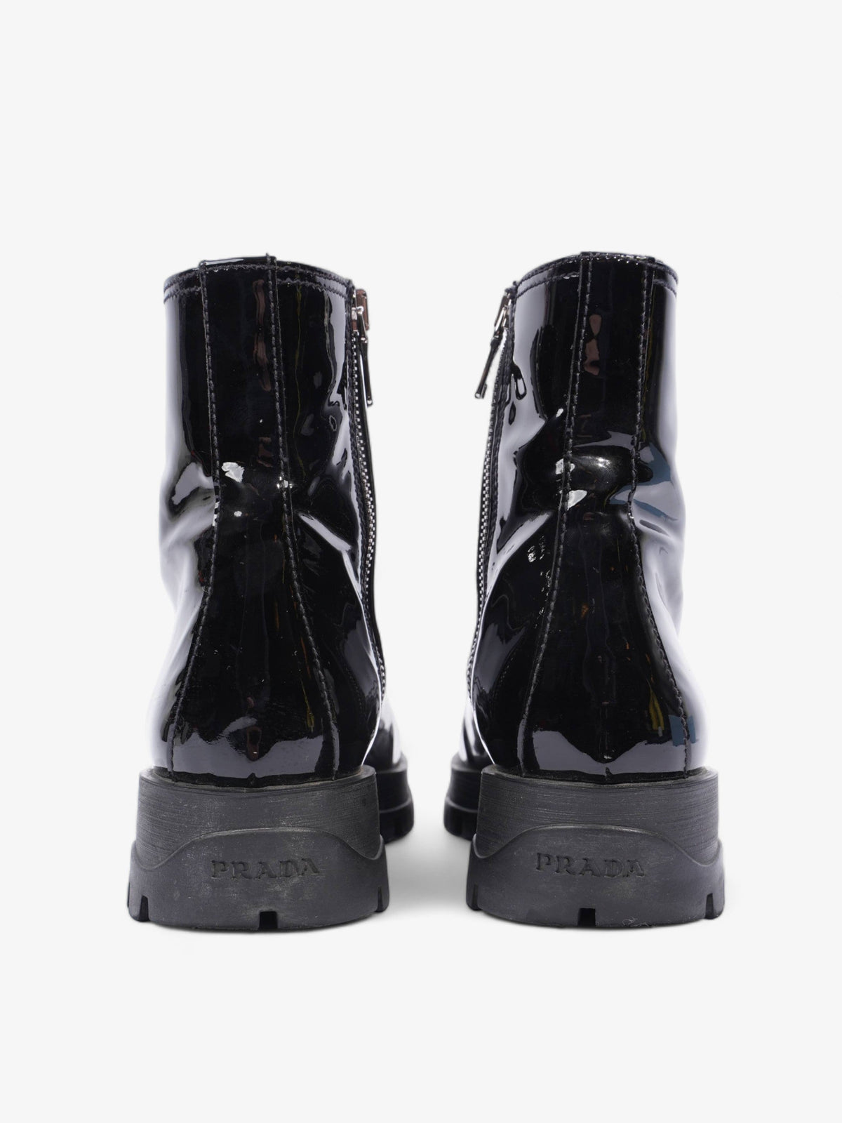 Prada Boots Black Patent Leather EU 36.5 UK 3.5