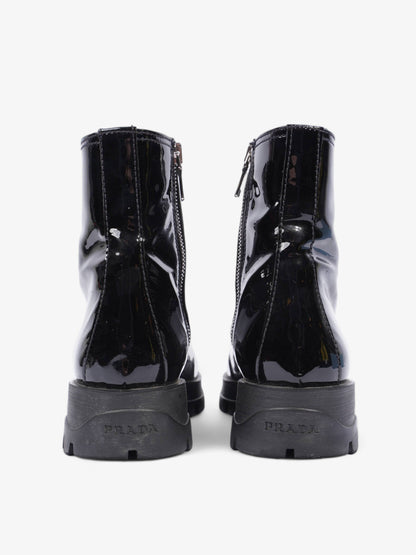 Prada Boots Black Patent Leather EU 36.5 UK 3.5