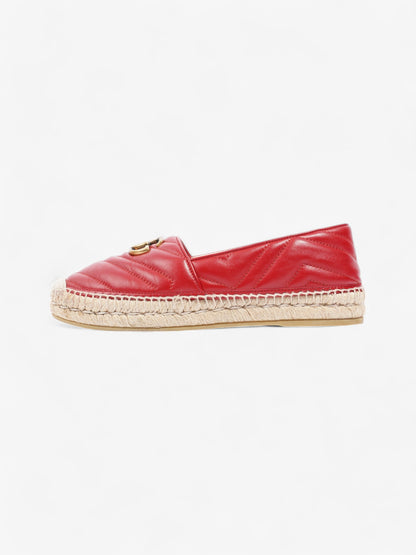 Gucci GG Marmont Espadrilles Red Leather EU 38 UK 5