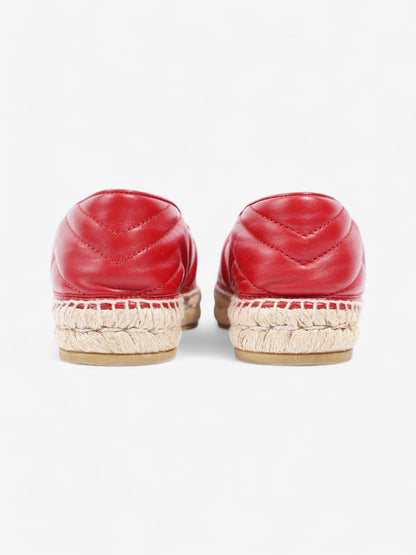 Gucci GG Marmont Espadrilles Red Leather EU 38 UK 5