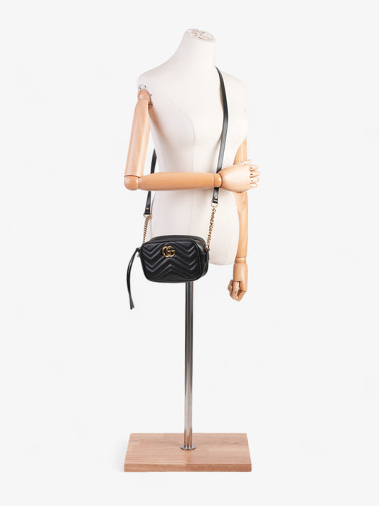Gucci GG Marmont Black Matelasse Leather Mini