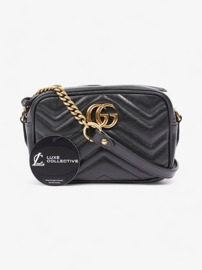 Gucci GG Marmont Black Matelasse Leather Mini