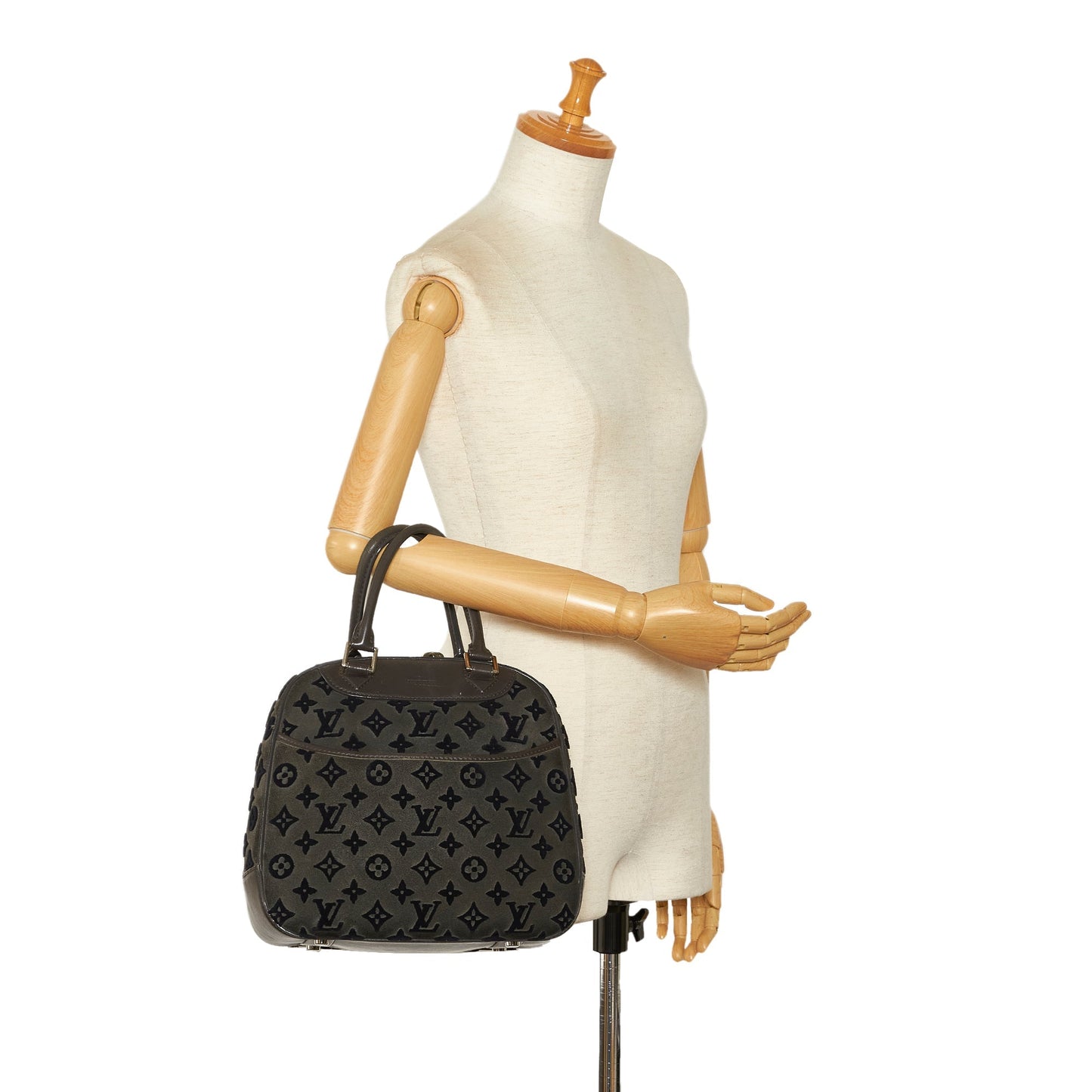 LOUIS VUITTON Monogram Tuffetage Deauville Cube Handbag