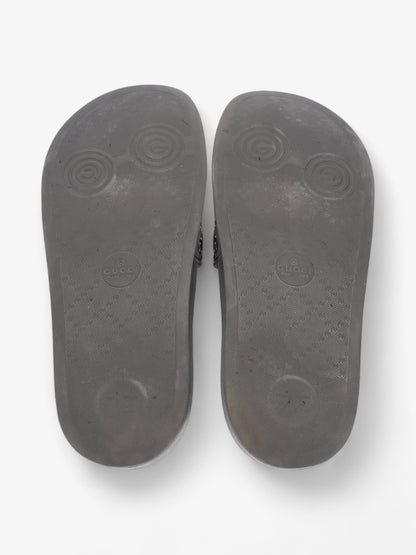 Gucci GG Slides Black Rubber EU 37 UK 4