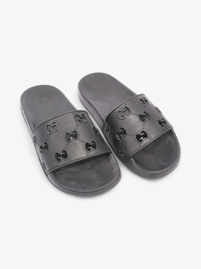 Gucci GG Slides Black Rubber EU 37 UK 4