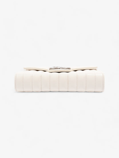 Gucci GG Marmont Chain Wallet White Matelasse Leather