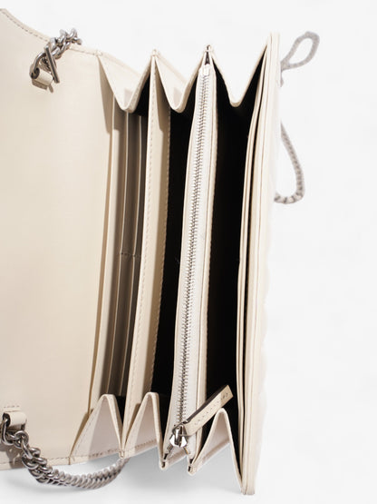 Gucci GG Marmont Chain Wallet White Matelasse Leather