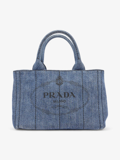Prada Canapa Tote Denim / Black Denim