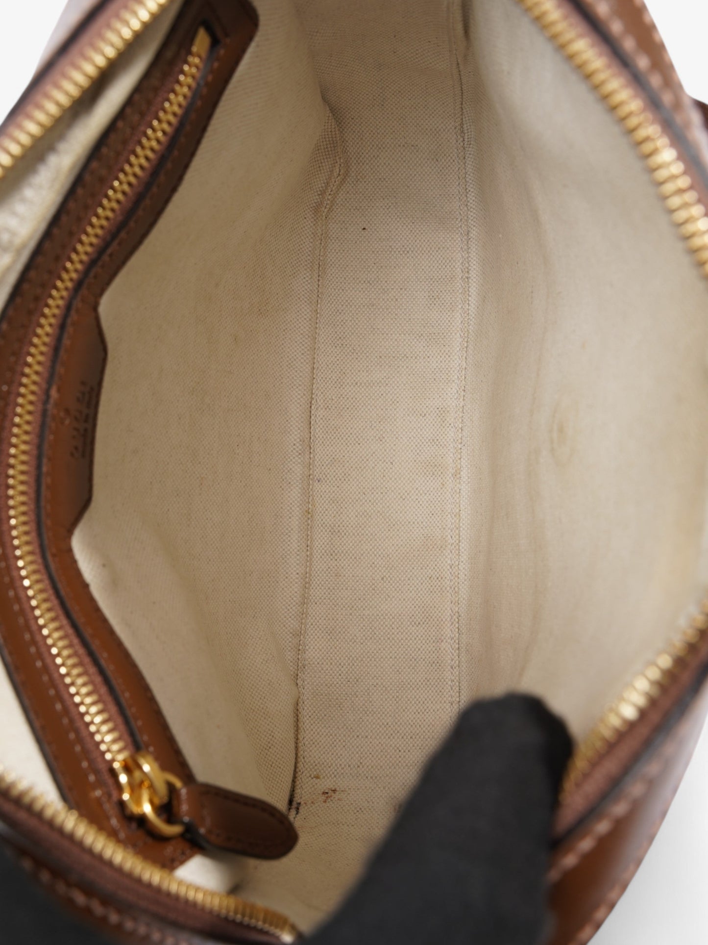 Gucci Messenger Bag with Double G GG Supreme / Brown Coated Canvas Small