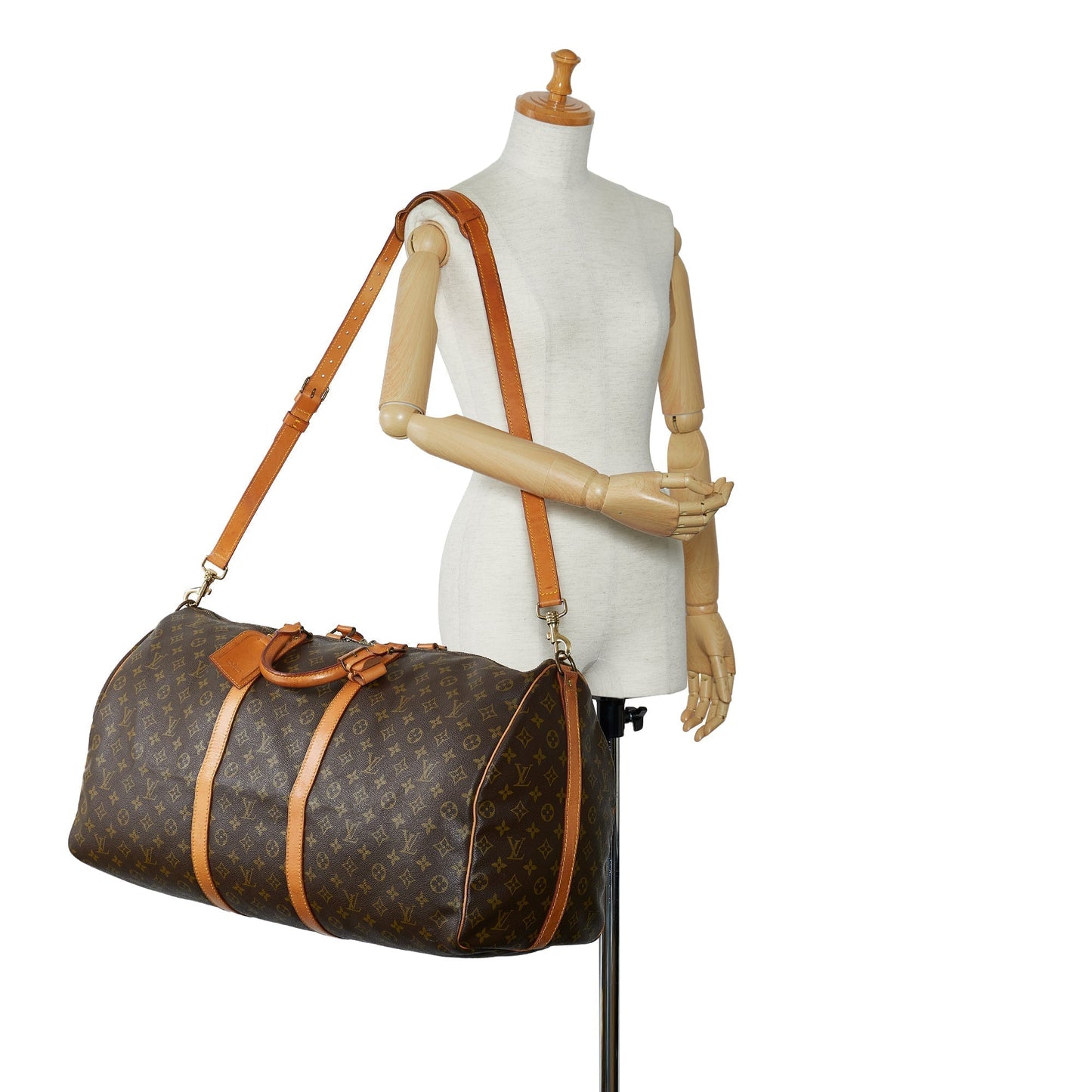 LOUIS VUITTON Monogram Keepall Bandouliere 60 Travel Bag