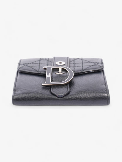 Christian Dior D Charm Purse Black Leather