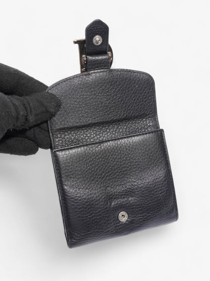 Christian Dior D Charm Purse Black Leather