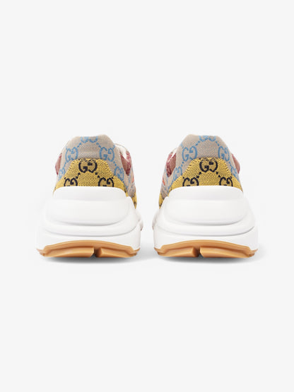 Gucci Rhyton Sneakers Orange / Yellow / White Canvas EU 42 UK 8