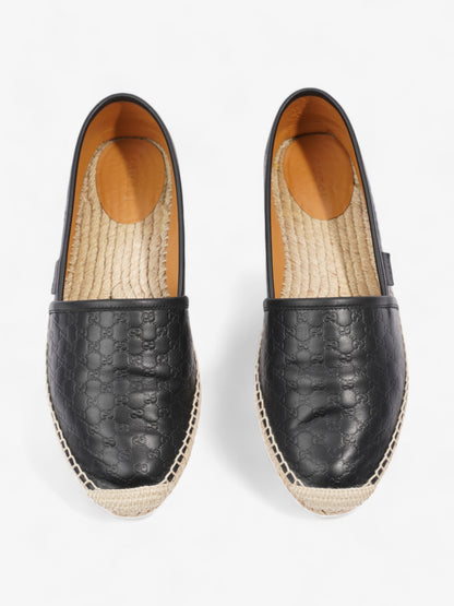 Gucci GG Espadrille Black Leather EU 39.5 UK 6.5