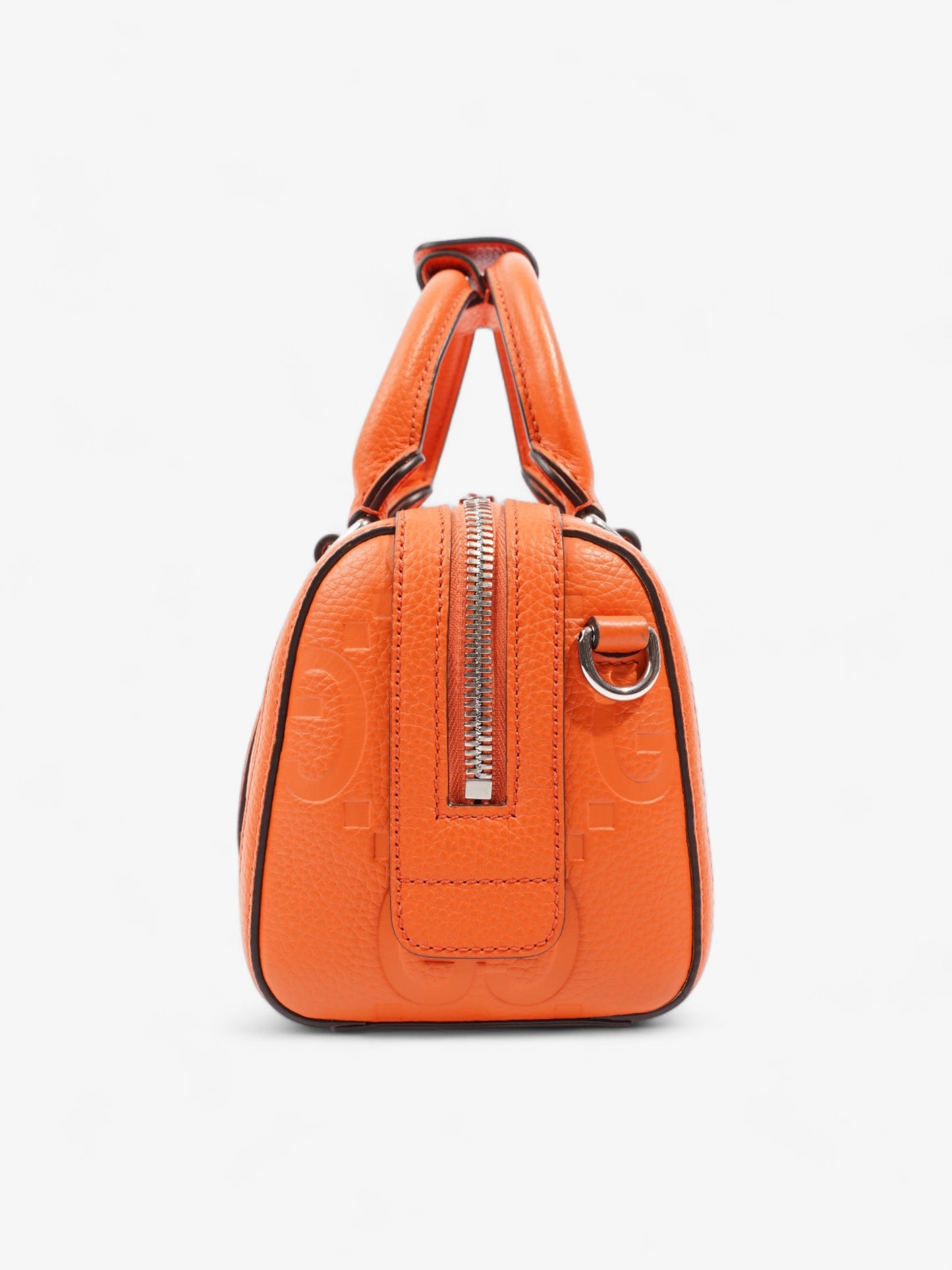 Gucci Jumbo GG Duffle Orange Leather Mini