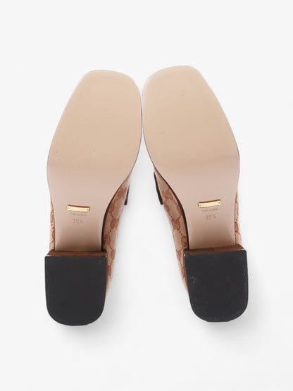 Gucci Horsebit Loafer Beige / Brown Canvas EU 35.5 UK 2.5