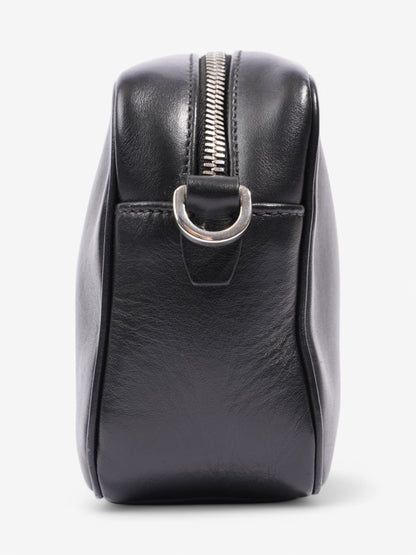 Prada Banana Triangle Camera Bag Black / White / Pink Leather