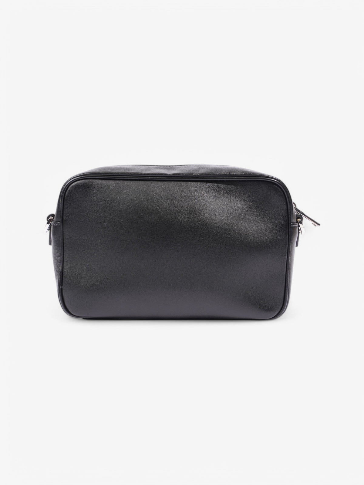 Prada Banana Triangle Camera Bag Black / White / Pink Leather