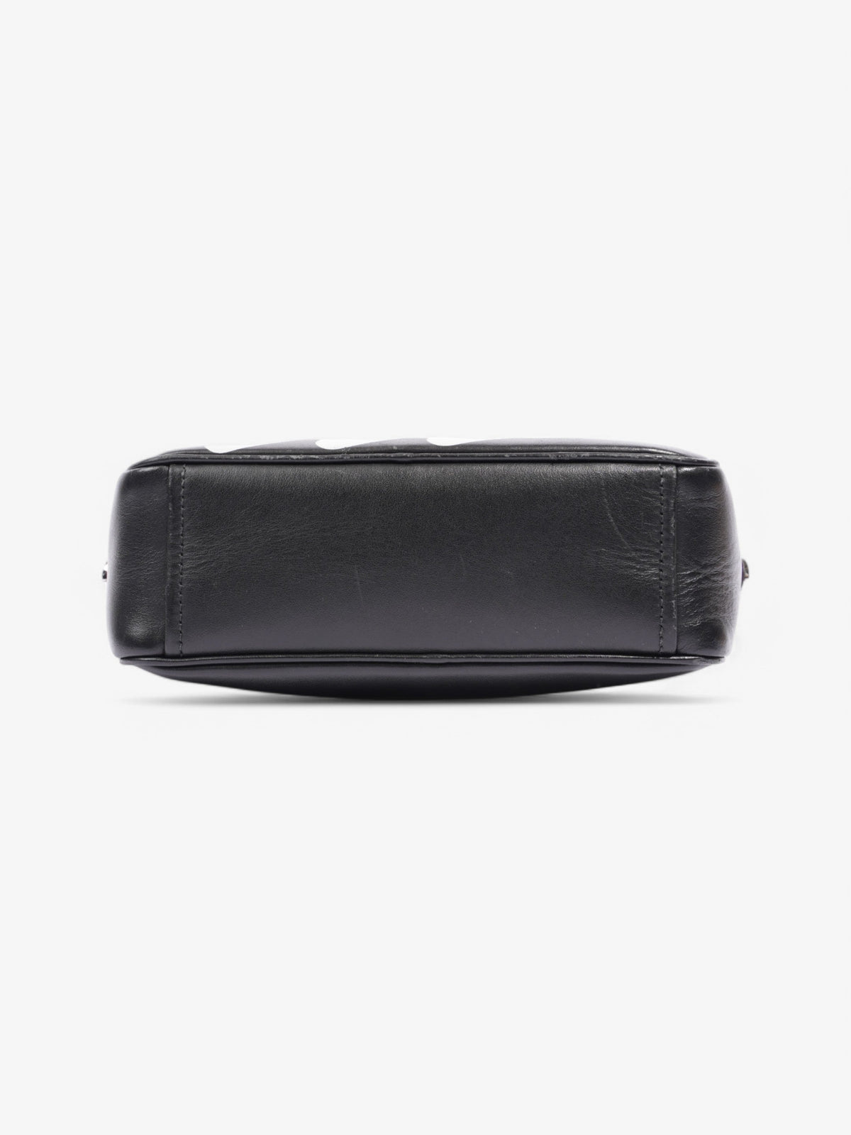 Prada Banana Triangle Camera Bag Black / White / Pink Leather