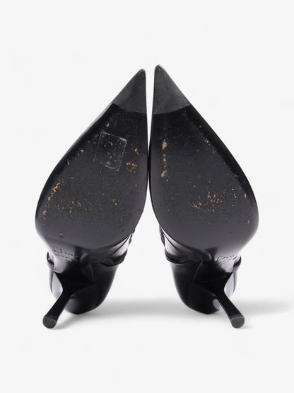 Christian Dior D Star Pointed Heeled Boots 75mm Black / Silver Leather EU 39 UK 6