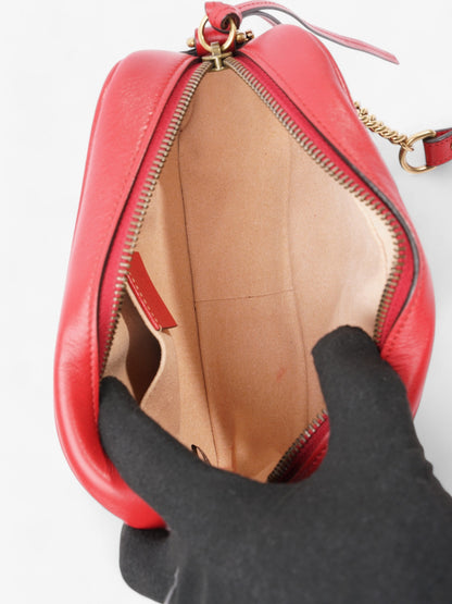 Gucci GG Marmont Red Matelasse Leather Mini