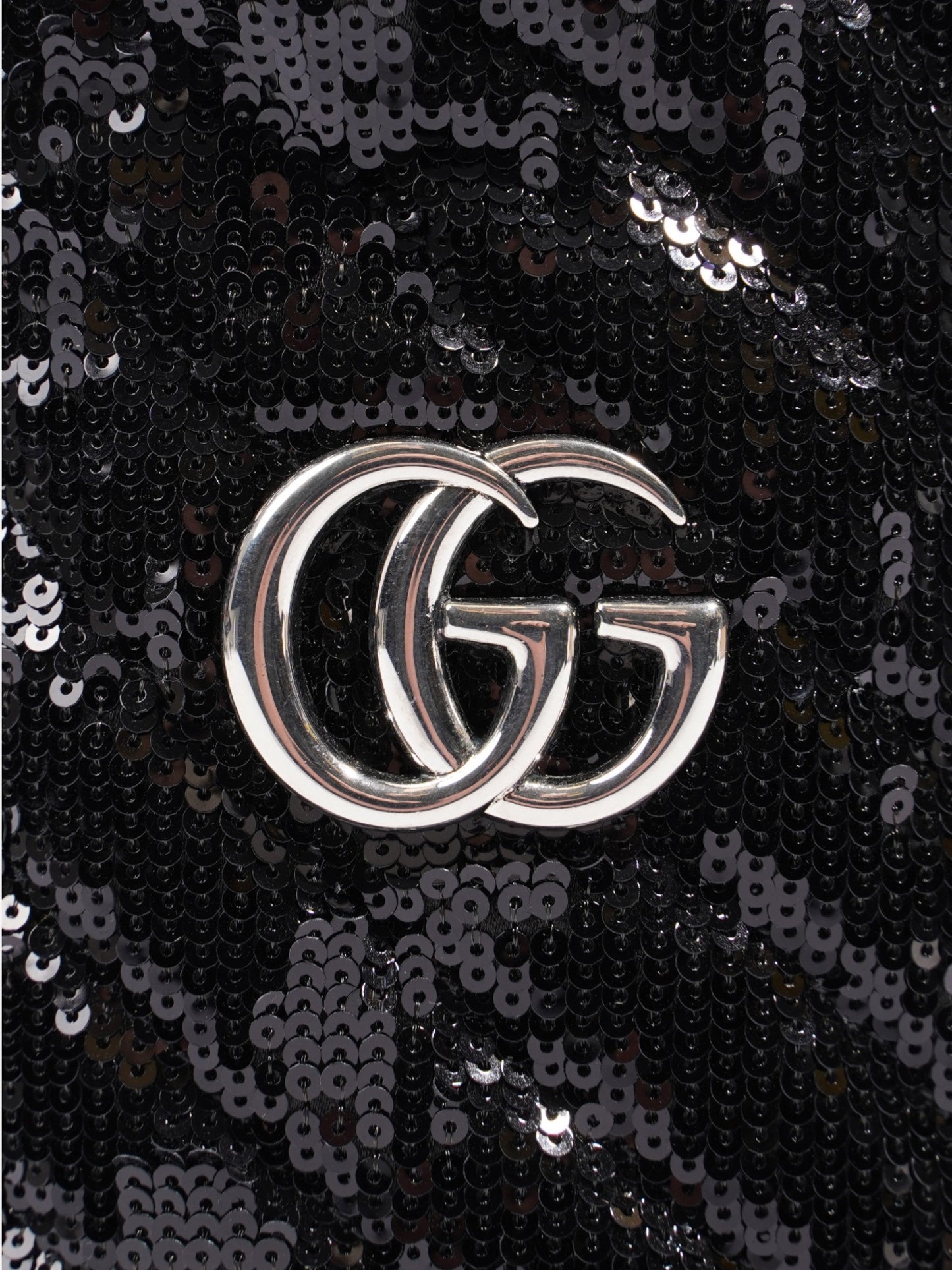 Gucci GG Marmont Bucket Bag Black Sequin