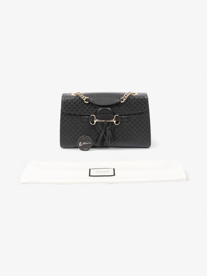 Gucci Emily Guccissima Chain Black Leather Medium