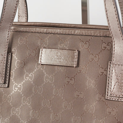 Gucci Silver/Grey Monogram Tote
