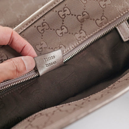 Gucci Silver/Grey Monogram Tote