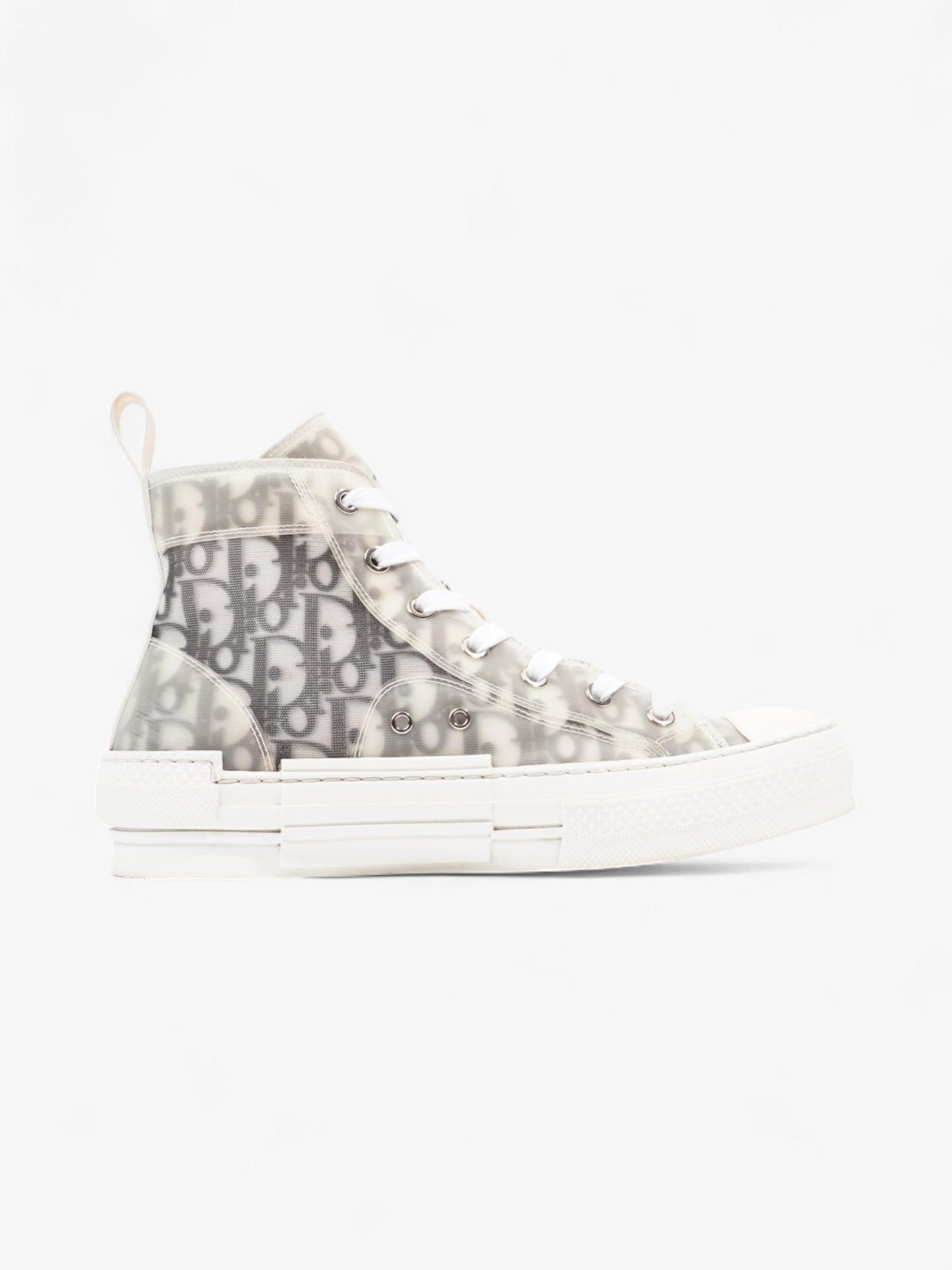Christian Dior B23 High Tops White / Grey Oblique  Mesh EU 38 UK 5