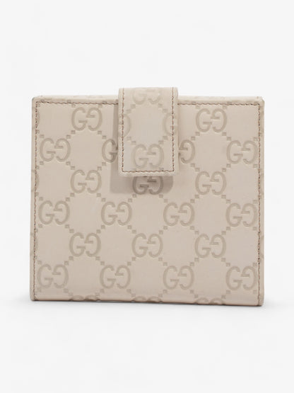 Gucci French Flap Wallet Mystic White Calfskin Leather