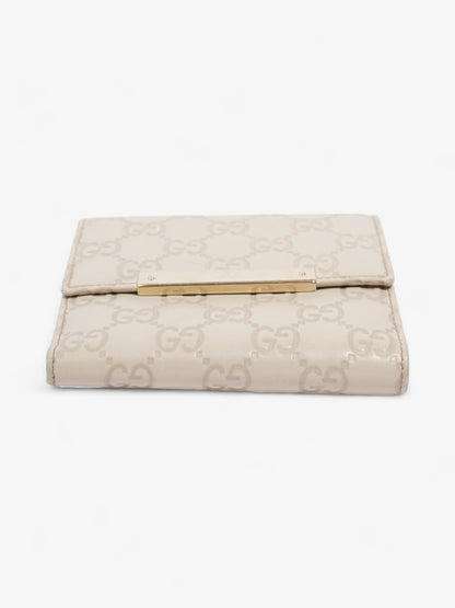 Gucci French Flap Wallet Mystic White Calfskin Leather