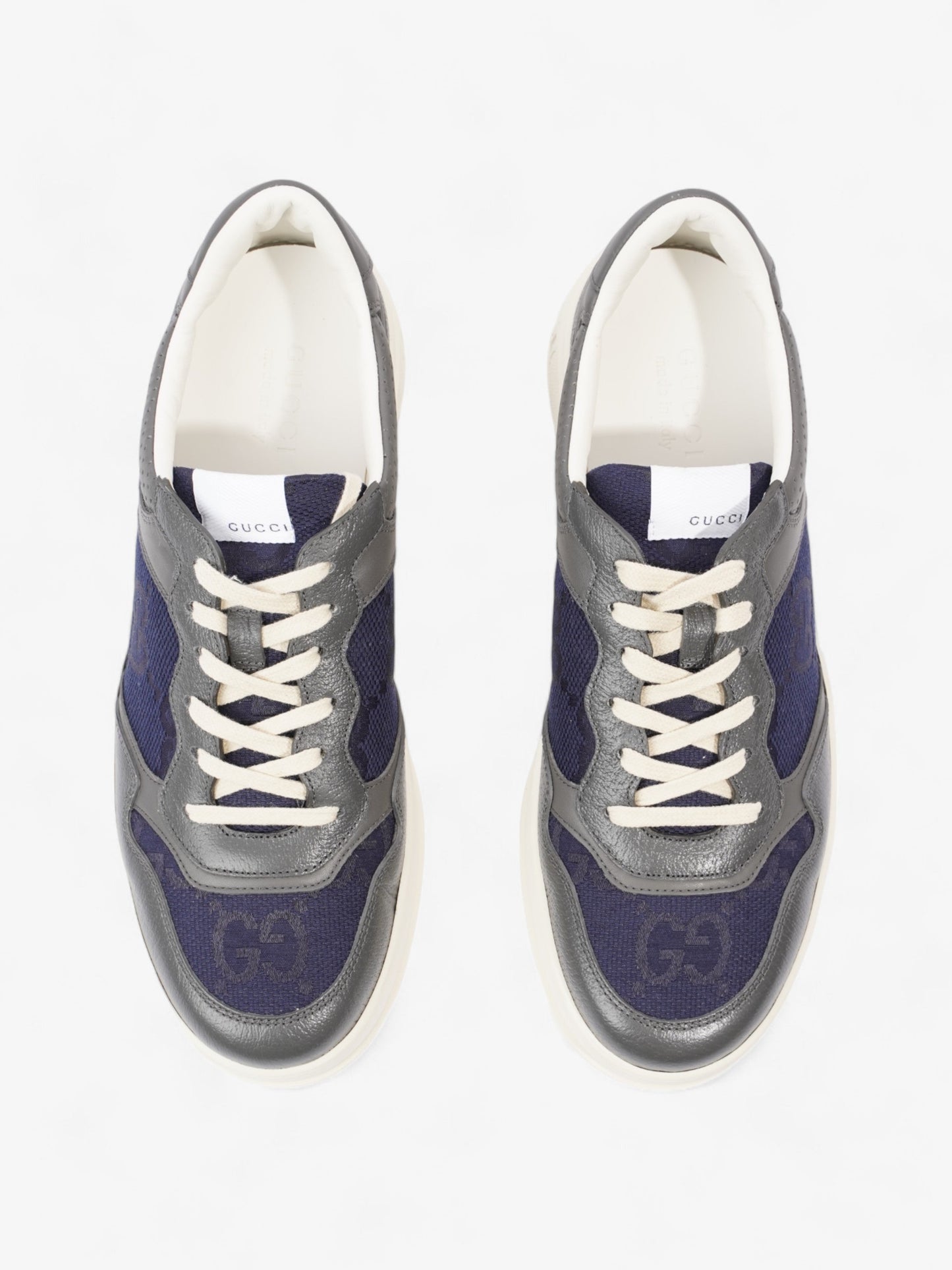 Gucci GG Trainer Navy / Grey / White Leather EU 45 UK 11