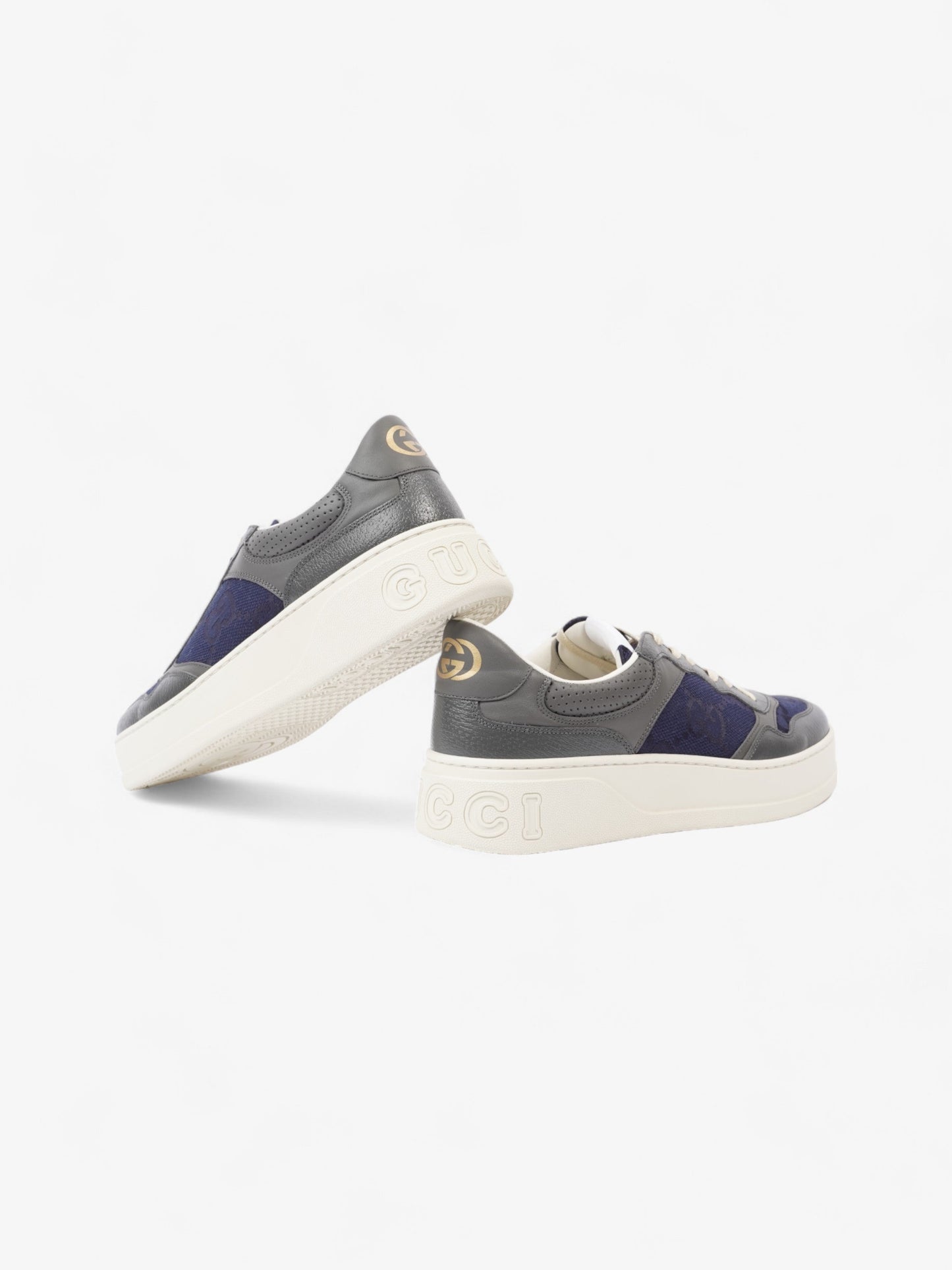 Gucci GG Trainer Navy / Grey / White Leather EU 45 UK 11