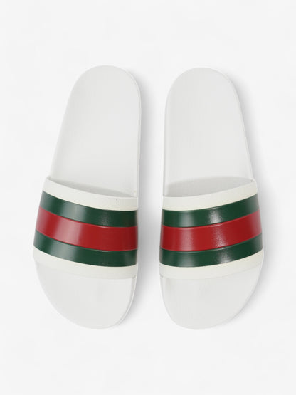 Gucci Gucci Slides White  / Green / Red Rubber EU 42 UK 8