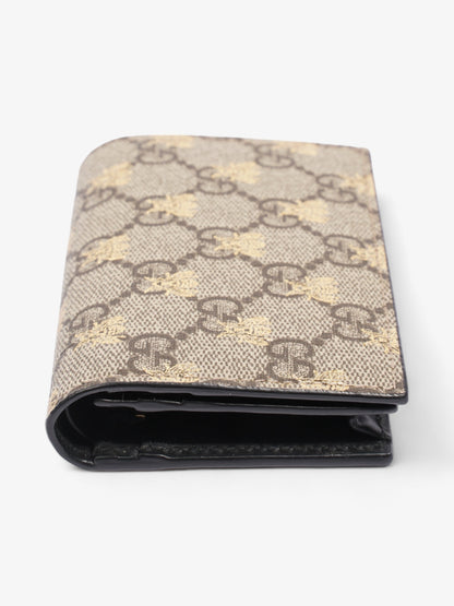 Gucci Card Case Wallet GG Supreme Bee Coated Canvas