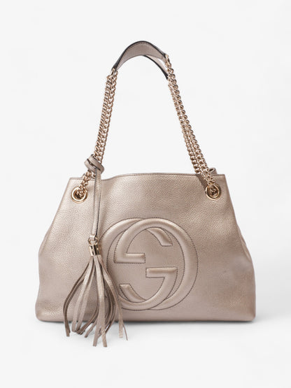 Gucci Soho Chain Tote Golden Beige Calfskin Leather Medium