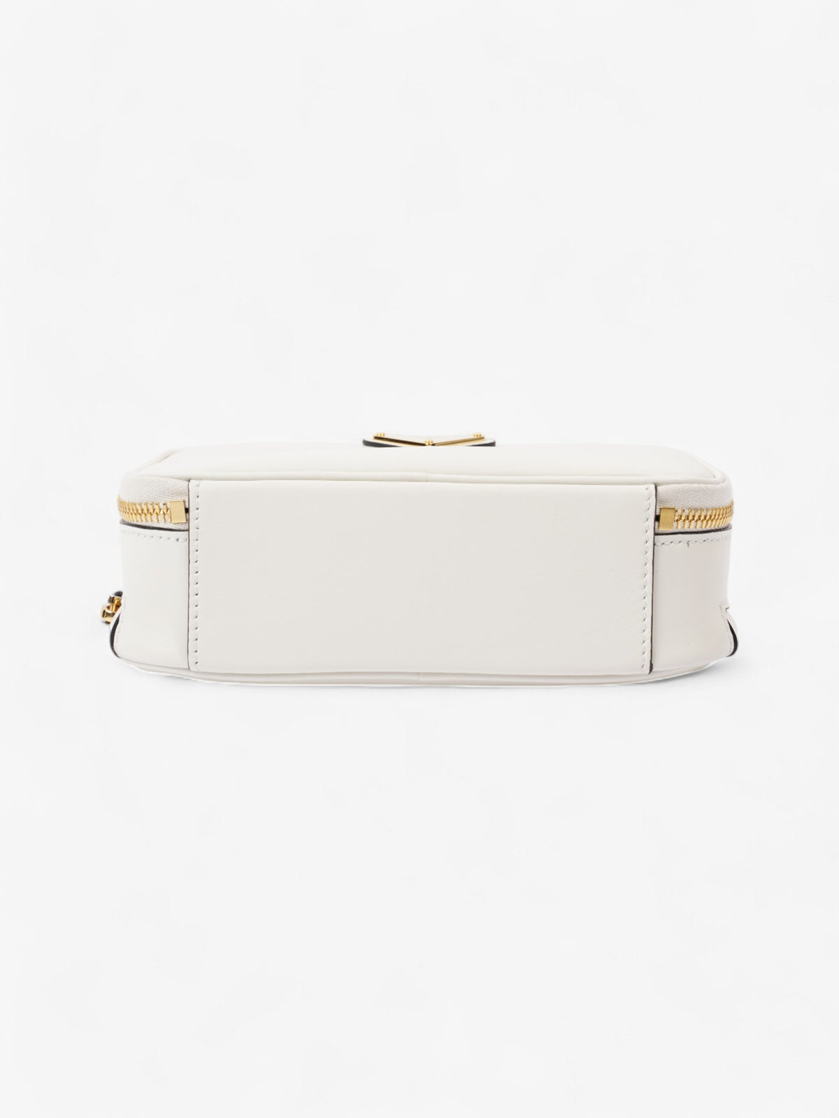 Prada Branded Pouch White Calfskin Leather Mini