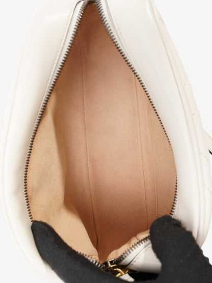 Gucci GG Marmont White Matelasse Leather Small