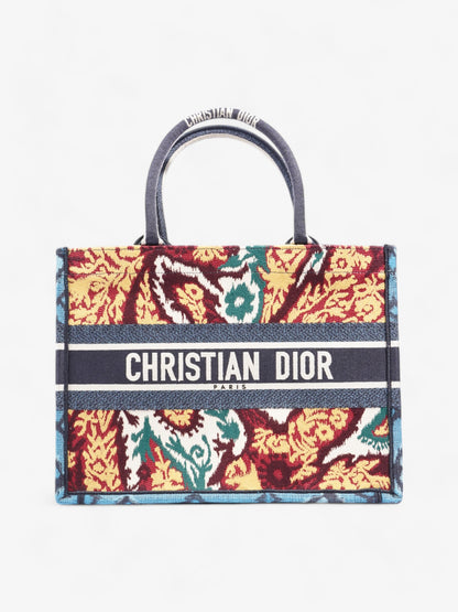 Christian Dior Book Tote Blue / Paisley Multicolour Canvas Medium