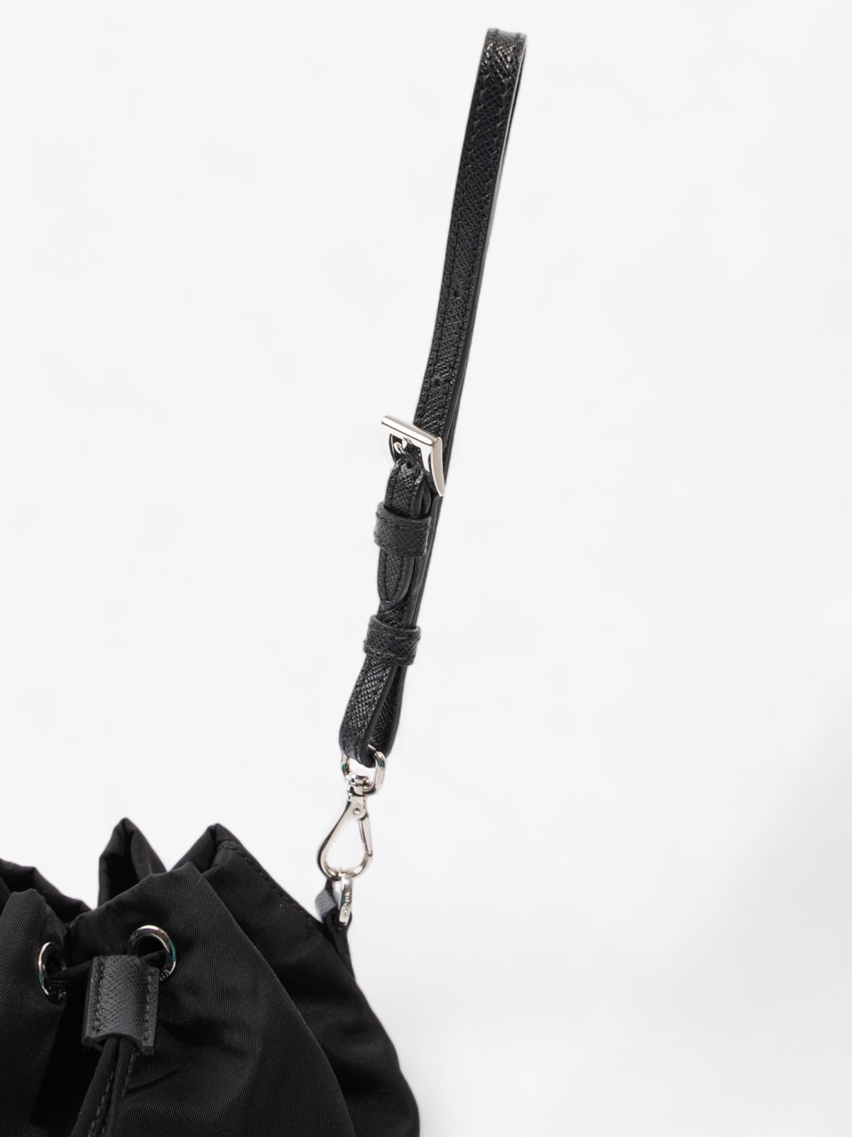 Prada Drawstring Pouch Black Re Nylon