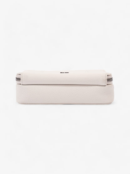 Christian Dior Double Zipped Messenger  Cream Leather