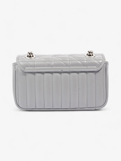 Gucci GG Marmont Flap Grey Matelasse Leather Mini