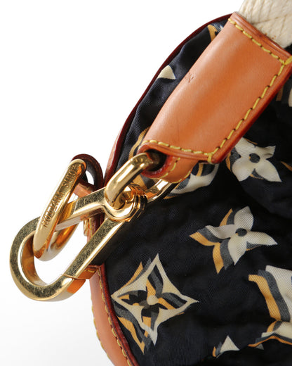 LOUIS VUITTON Navy Blue Monogram Nylon Limited Edition Bulles MM Bag