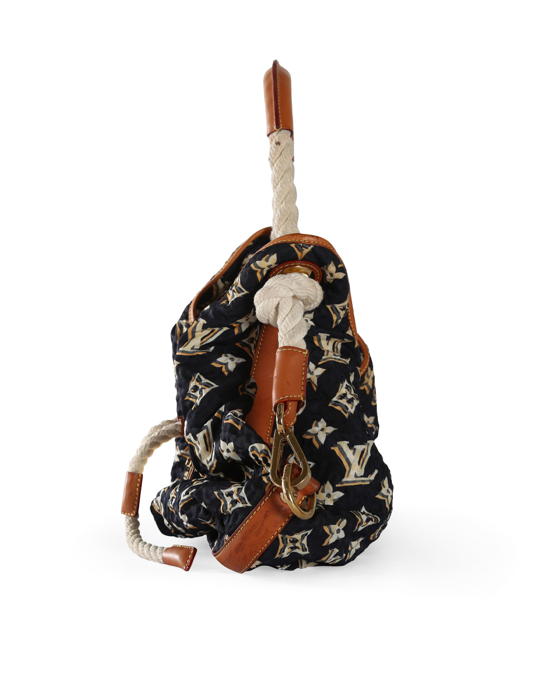 LOUIS VUITTON Navy Blue Monogram Nylon Limited Edition Bulles MM Bag