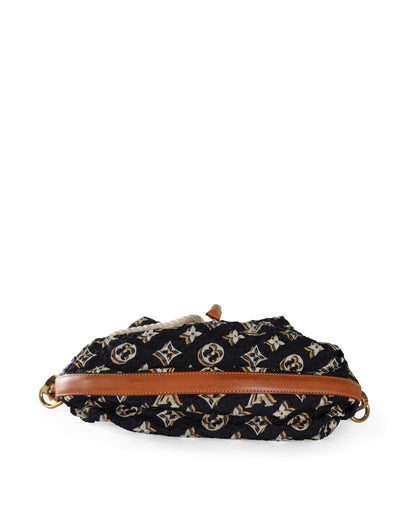 LOUIS VUITTON Navy Blue Monogram Nylon Limited Edition Bulles MM Bag