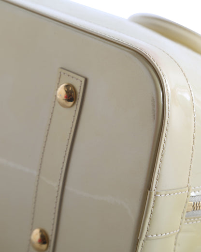 LOUIS VUITTON Cream Monogram Vernis Alma GM Bag