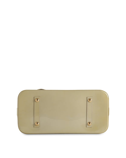 LOUIS VUITTON Cream Monogram Vernis Alma GM Bag