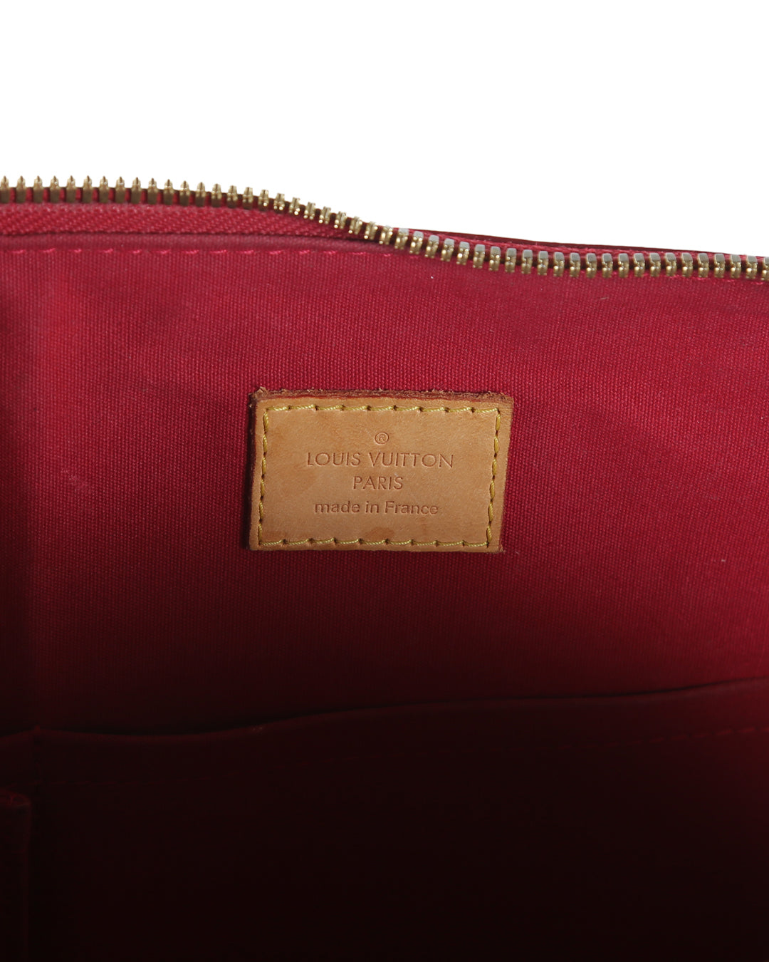 LOUIS VUITTON Red Patent Leather Alma GM Bag