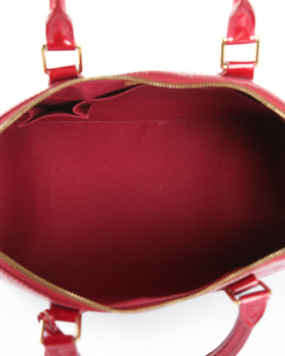 LOUIS VUITTON Red Patent Leather Alma GM Bag